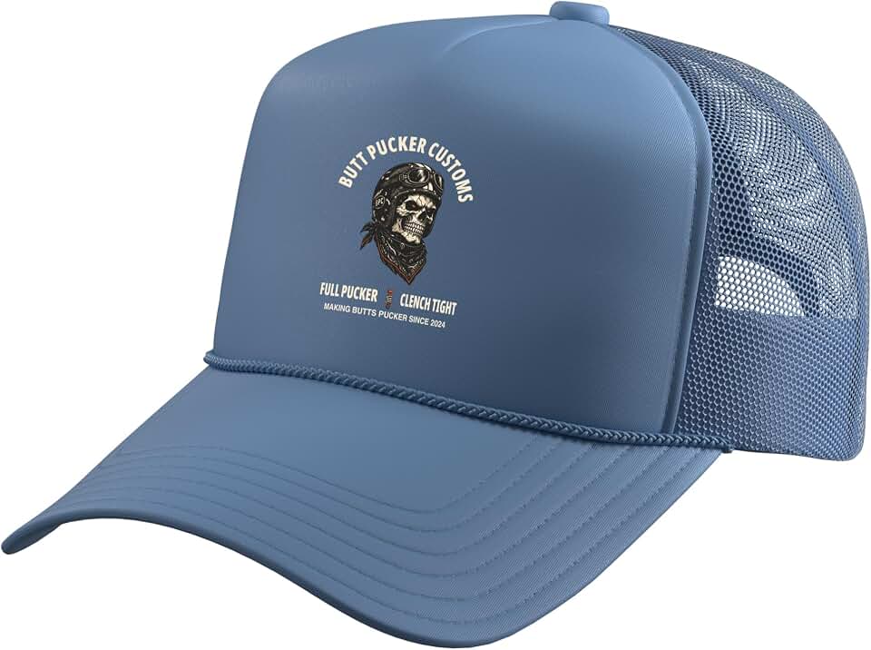 BPC classic helmeted skull trucker hat