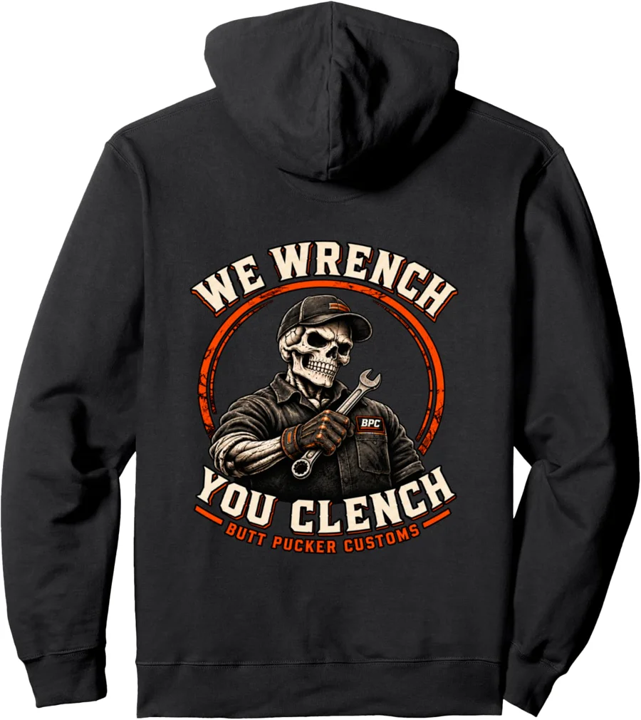 The Clencher Pullover hoodie artwork