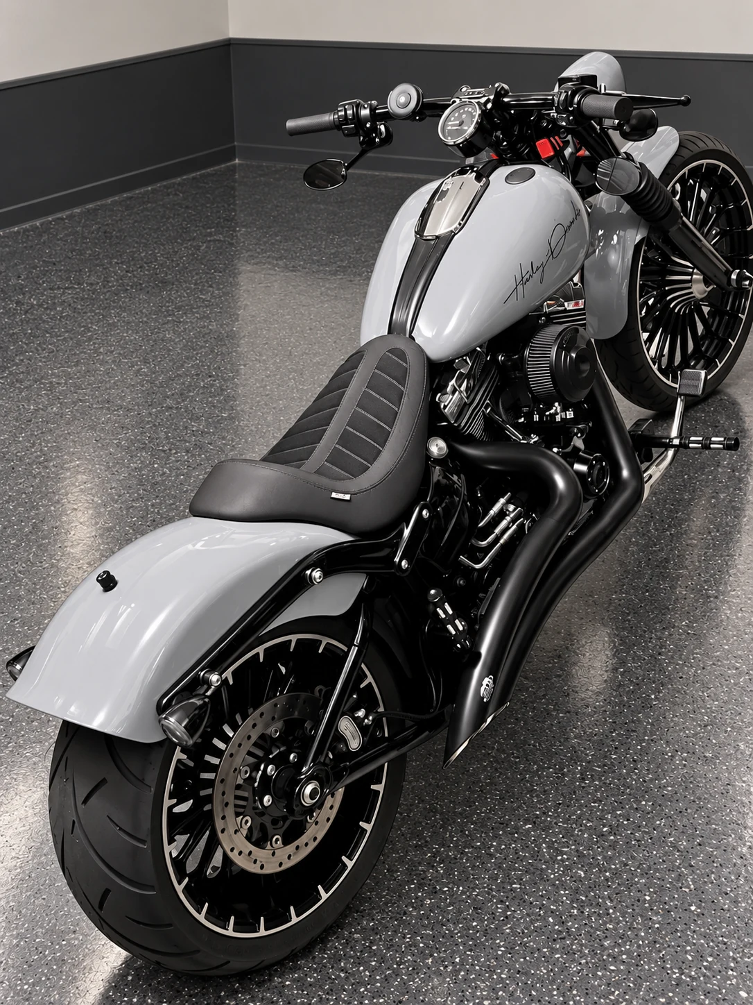 The original BPC Harley-Davidson Breakout in the garage