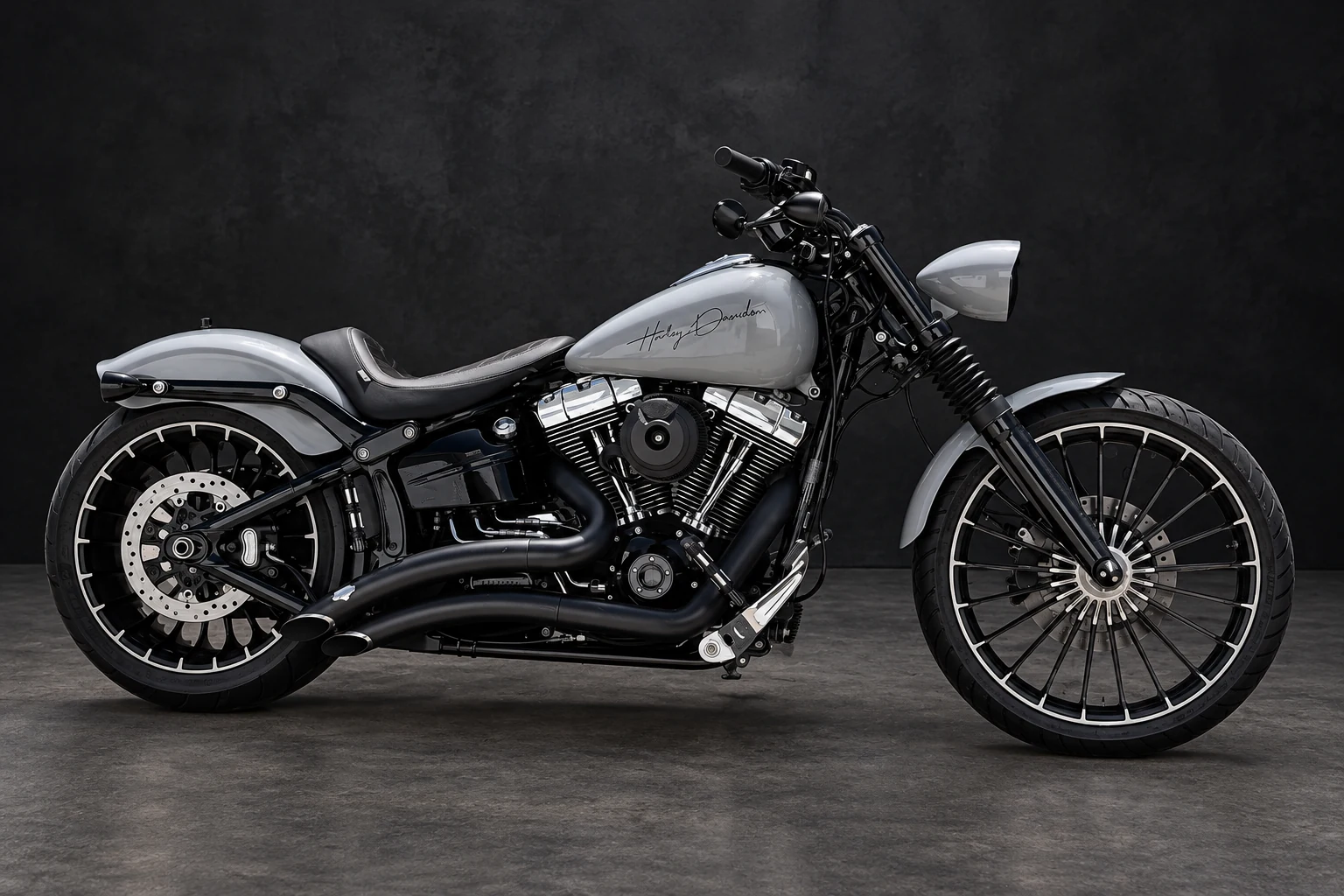 The original Butt Pucker Customs Harley-Davidson rebuild in side profile